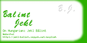 balint jekl business card